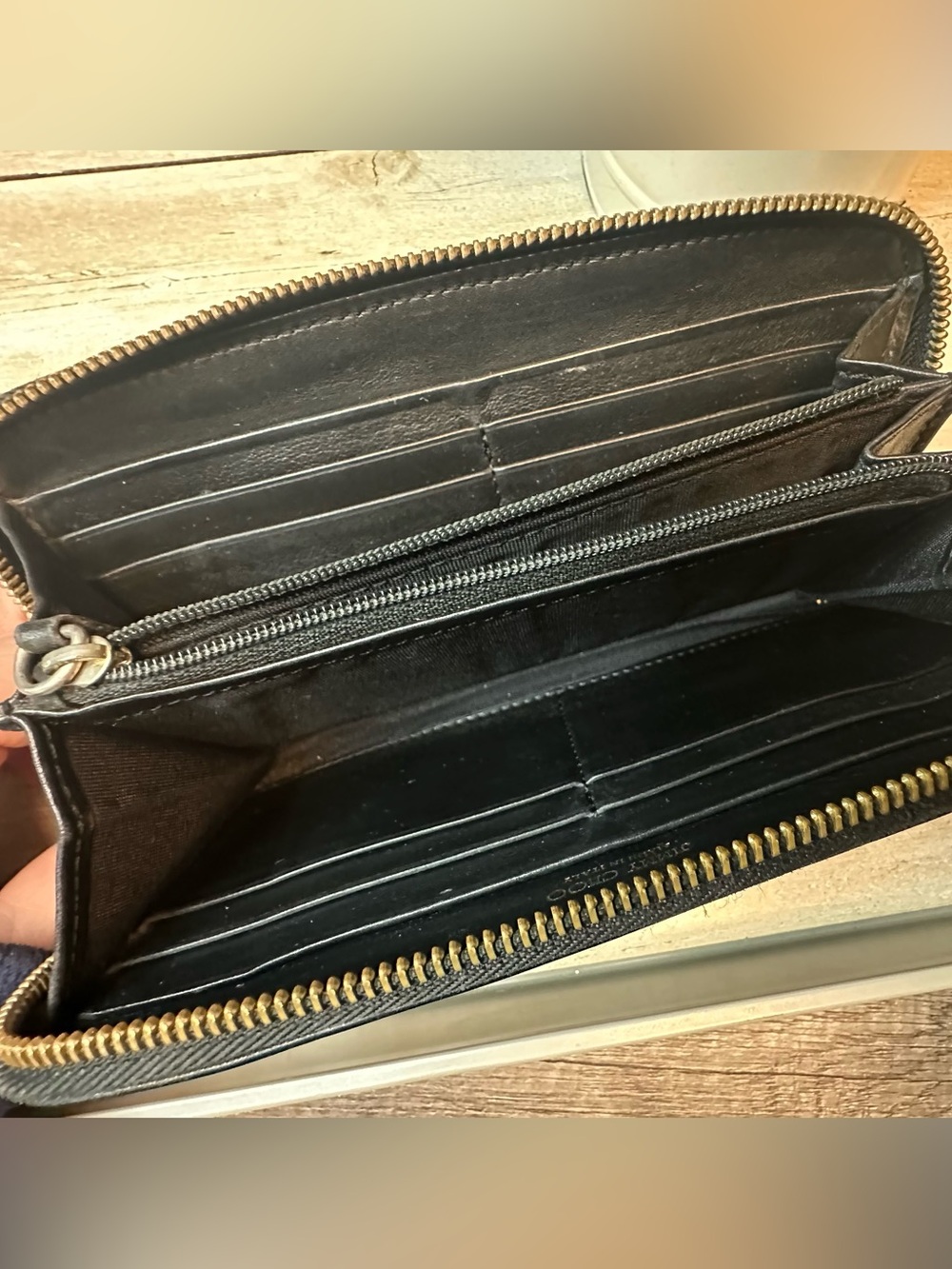 Jimmy Choo Filipa Star Studded Leather Zip-Around Wallet - Picture 7 of 8